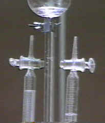 Gases collected at top of electrolysis apparatus [1elect3.JPG (9239 bytes)]