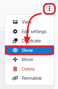 Section Edit Settings Show